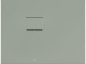 Villeroy & Boch Duschwanne Squaro Infinity aus Mineralguss, Eck-Einbau links, Grau, B/T/H: 100 x 75 x 4 cm - Bild 1