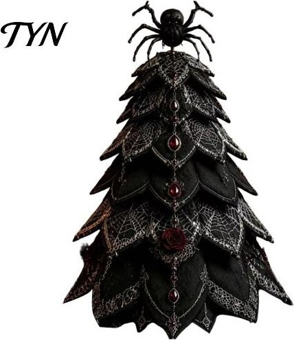 Vervedy Patchwork Stoff Bastelset für Weihnachtsbaum Ornamente in Schwarz im Vintage-Stil - Bild 1