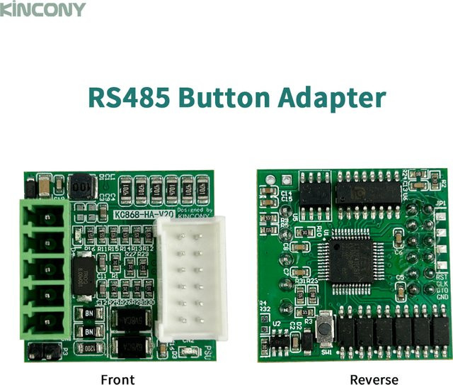 KinCony KC868-HA V2 RS485 Adapter Modul für traditionelle Schaltertasten zur Steuerung mit Home Assistant in Grün - Bild 1