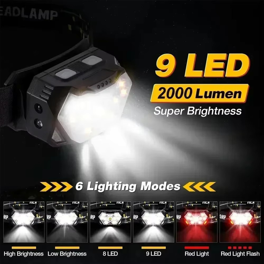 Heinast LED Scheinwerfer mit Motion Sensor, 2000 Lumen, USB aufladbar, Schwarz - Bild 2