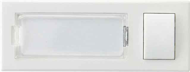 REV Klingeltaster rechteckig Weiß mit externem Knopf Höhe: 8,8 cm - Bild 1