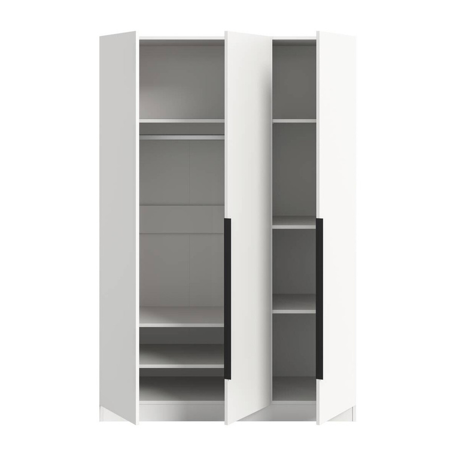 Kleiderschrank KOPENHAGEN xonox.home weiß matt B/H/T: 120 x 181 x 52 cm - Bild 3