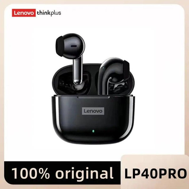 Lenovo LP40 Pro TWS-Ohrhörer kabellose Bluetooth 5.1 Kopfhörer mit Rauschunterdrückung und Touch-Steuerung in Schwarz - Bild 1