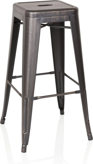 hjh OFFICE Barhocker VANTAGGIO HIGH Metall ohne Armlehnen im Industry-Look - Bild 1