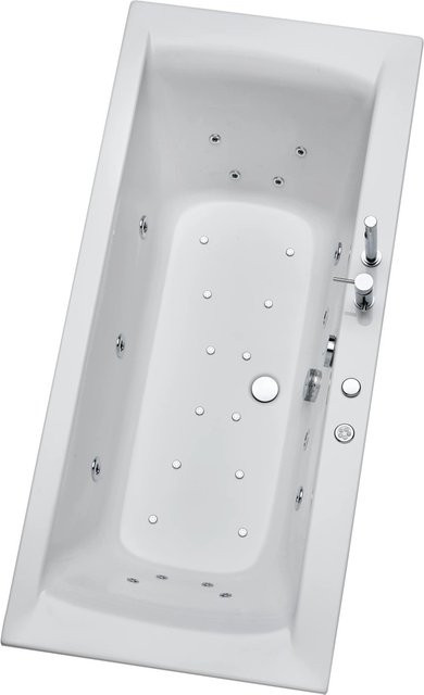 Ottofond Whirlpool-Komplettset Rosa in Weiß mit Wannenrandarmatur und Farblichttherapie, B/T/H: 200 x 90 x 57 cm - Bild 1