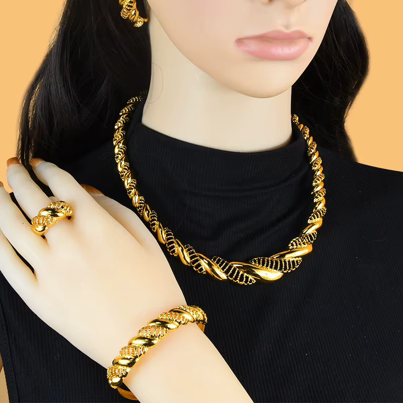 ANIID Schmuck-Set Halskette und Ohrringe, Gold, Damen - Bild 2