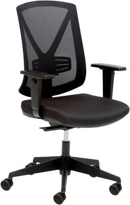 Mayer Sitzmöbel Drehstuhl 2335 in Schwarz mit Armlehnen und Höhenverstellung, B/H: 68 x 65 cm - Bild 1
