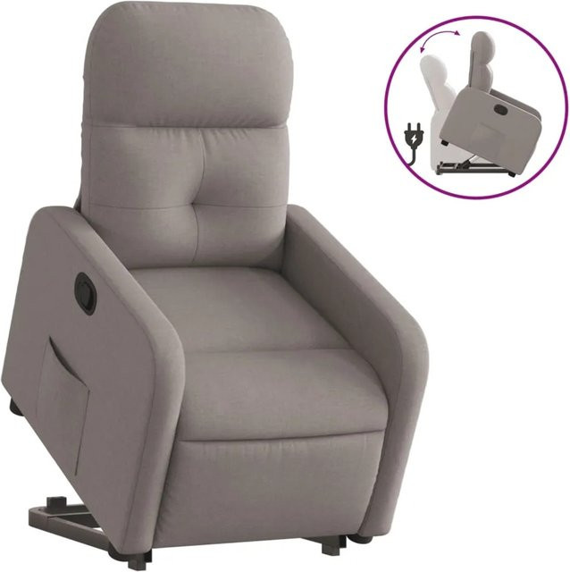 vidaXL Relaxsessel mit elektrischer Aufstehhilfe in Taupe aus Stoff Modell 25 - Bild 1