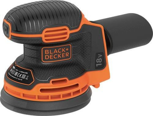 Black+Decker Akku-Exzenterschleifer BDCROS18N 18V mit 125mm Schleifscheibe in Schwarz und Orange - Bild 1
