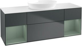 V&B Waschtischunterschrank Finion in Grau lackiert, Breite: 160 cm, Tiefe: 50,1 cm, Höhe: 50,1 cm - Bild 1