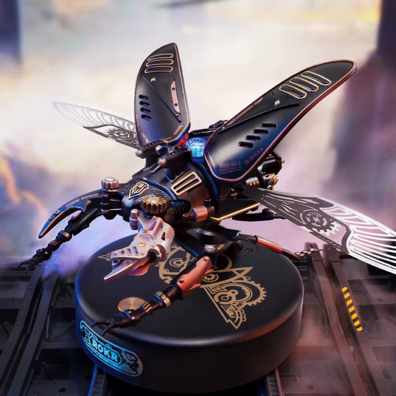 Robotime Rokr 3D-Bausteinsets, Kaiser Skorpion Käfer Golden Coin Schildkröte, 4 Arten von Kunststoffpuzzles - Bild 3