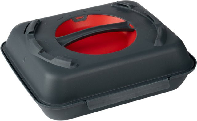 Boxx Cuisine Menübox ungeteilt, 600ml, rot/anthrazit, B: 19 cm, T: 24 cm, H: 9 cm, 20 Stück - Bild 1