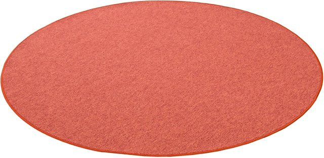 Snapstyle Feinschlingen Velour Teppich Strong in Terrakotta, Durchmesser: 100 cm, Rund - Bild 1