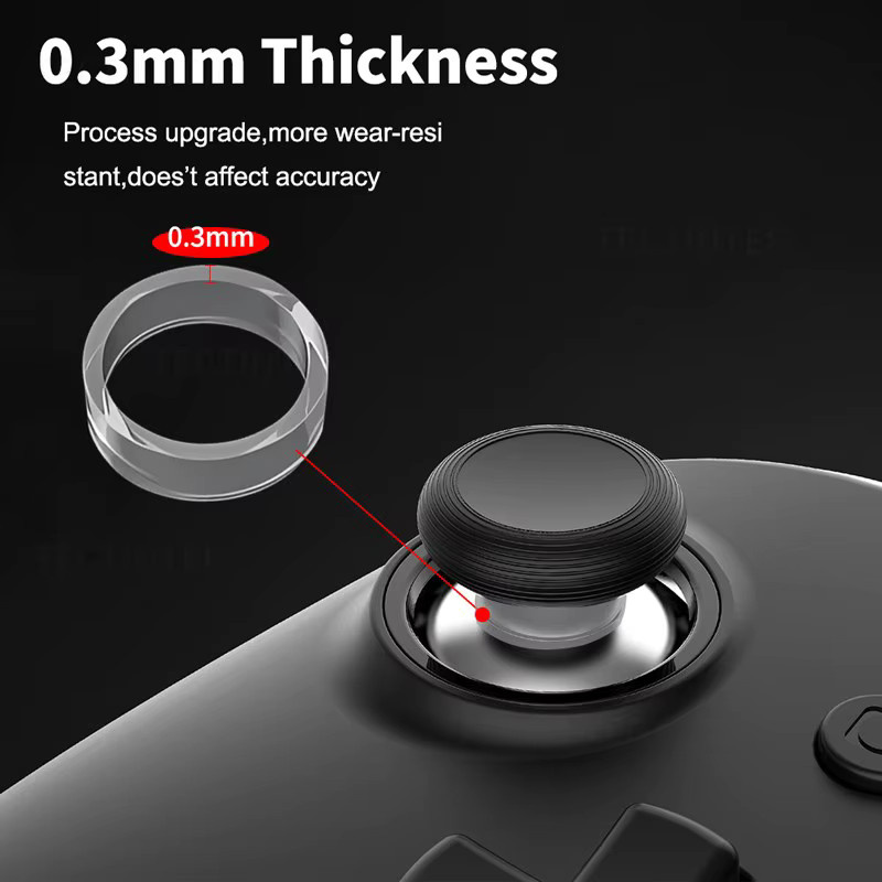 TECTINTER Elastische Schutzringe für Joysticks aus Silikon in Orange für PS5, PS4, Xbox, Switch Pro, Steam Deck und ROG Ally (4/8 Stück) - Bild 4
