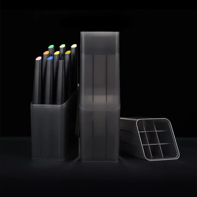 DSPIAE BOX-8 Aufbewahrungsbox für Markierungsstifte in Schwarz mit 18 Fächern für Hobby und Modellbau - Bild 1