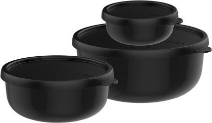 Mepal Lumina 3-teiliges Vorratsset, Nordic Black, luftdicht und auslaufsicher, 250 ml, 750 ml und 1500 ml - Bild 1