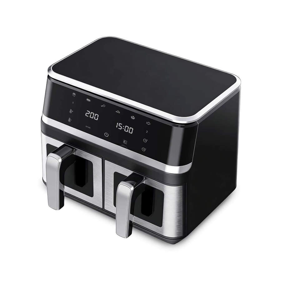 Aiorber Heißluftfritteuse 8L mit Sichtfenster und Digital-Touch-Display, 1400W XXL Air Fryer in Schwarz - Bild 7