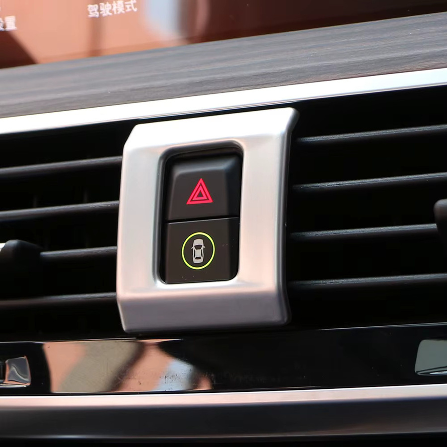 Zierteckfolie für BMW X3 X4 G01 G02 Warnleuchten-Knopf Panel Abdeckung in Silber - Bild 2
