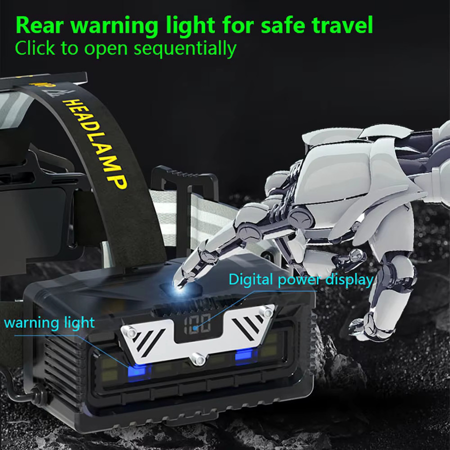 KENSUN LED-Scheinwerfer mit 60 W Leistung in Schwarz mit Teleskop-Zoom für Camping und Angeln - Bild 3