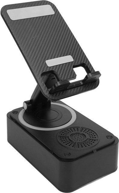 mfySpace Handyhalter mit Bluetooth-Lautsprecher, 360 Grad drehbar und rutschfest, Farbe: Schwarz - Bild 1