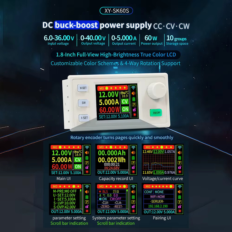 diymore CNC DC Buck-Boost-Wandler 6-36V Einstellbares Labornetzteil mit Konstantspannung und Konstantstrom als Solar-Lademodul - Bild 4