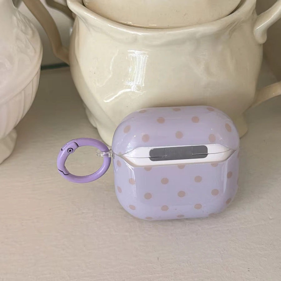 Elegante Kopfhörer-Schutzhülle für Apple AirPods 1, 2, 3, 4 und Pro 2/3 mit Muschel- und Pilz-Design in Lila und Braun - Bild 2