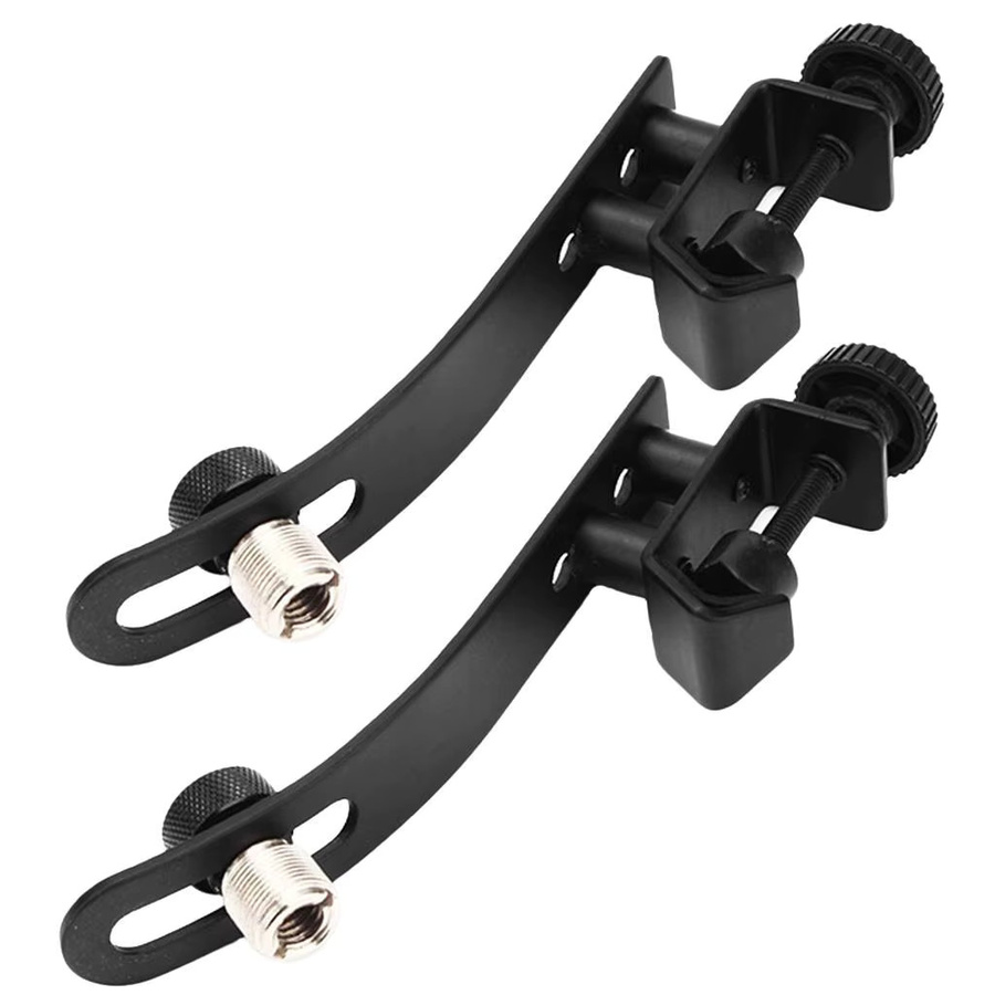 MagiDeal Drum Mic Clamp in Schwarz – Stoßfester Clip-Halter und professionelles Felgenmontage-Set für Snare und Tom im Recording Studio - Bild 3