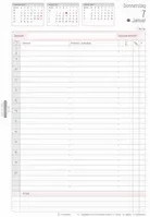 Chronoplan Kalender Einlage DIN A5 2027 Daily Yearly in Weiß - Bild 1
