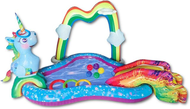Happy People Playcenter Einhorn mit Rutsche und Planschbecken, Multicolor, B/T/H: 254 x 198 x 145 cm - Bild 1