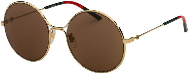 Gucci GG0395S Sonnenbrille, Rund, Vollrand, Braun, Damen - Bild 1