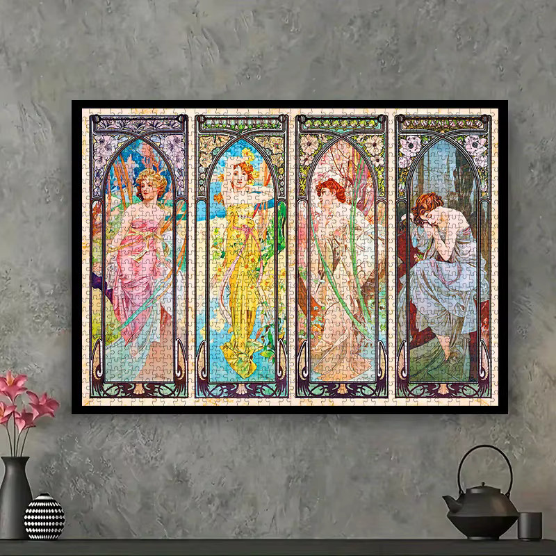 AZNM Alphonse Mucha Seasons Girl Bild, Papierpuzzle, 1.000 Teile, ab 14 Jahren - Bild 5