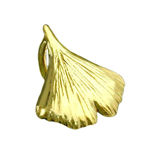 SIGO Anhänger Ginkgoblatt, Gold, 9mm - Bild 1
