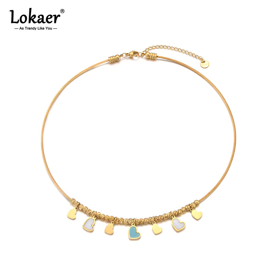 Lokaer Halskette Edelstahl, Gold, Damen - Bild 1