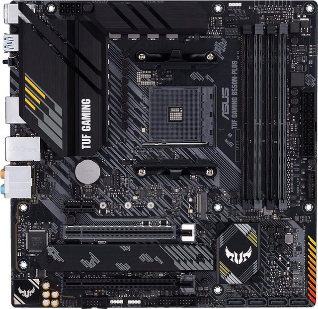 Asus TUF GAMING B550M-PLUS Mainboard Micro-ATX Sockel AM4 AMD B550 DDR4 NVMe/M.2 USB-C Ethernet/LAN Schwarz - Bild 1