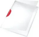 Leitz ColorClip Klemmmappe A4 aus Kunststoff in Rot, Weiß und Transparent - Bild 1