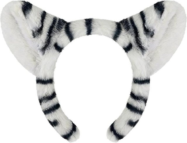 Juice Zebra Kostüm Zubehör Set, 1/3-teiliges Set, Weiß, Schwarz - Bild 1