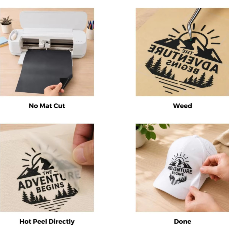 Cricut Intelligente Wärmeübertragungsfolie für T-Shirts in Schwarz und Lila für Maker 4/3 sowie Explore 5/4/3 zum Schneiden ohne Schneidematte - Bild 4