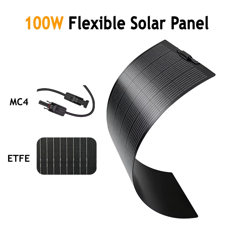 CHUBAN Flexibles Balkon-Solarmodul in Schwarz, Ultraleichtes IP67 Wasserdichtes Biegbares Solarladegerät für Dein Netzunabhängiges Stromsystem - Bild 5