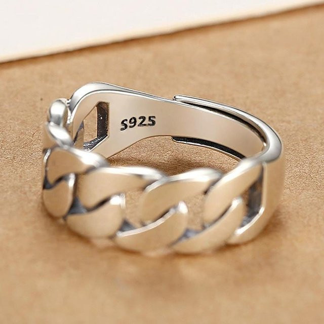 Sam Panda Ring, 925 Sterlingsilber, verstellbar, Damen und Herren - Bild 1