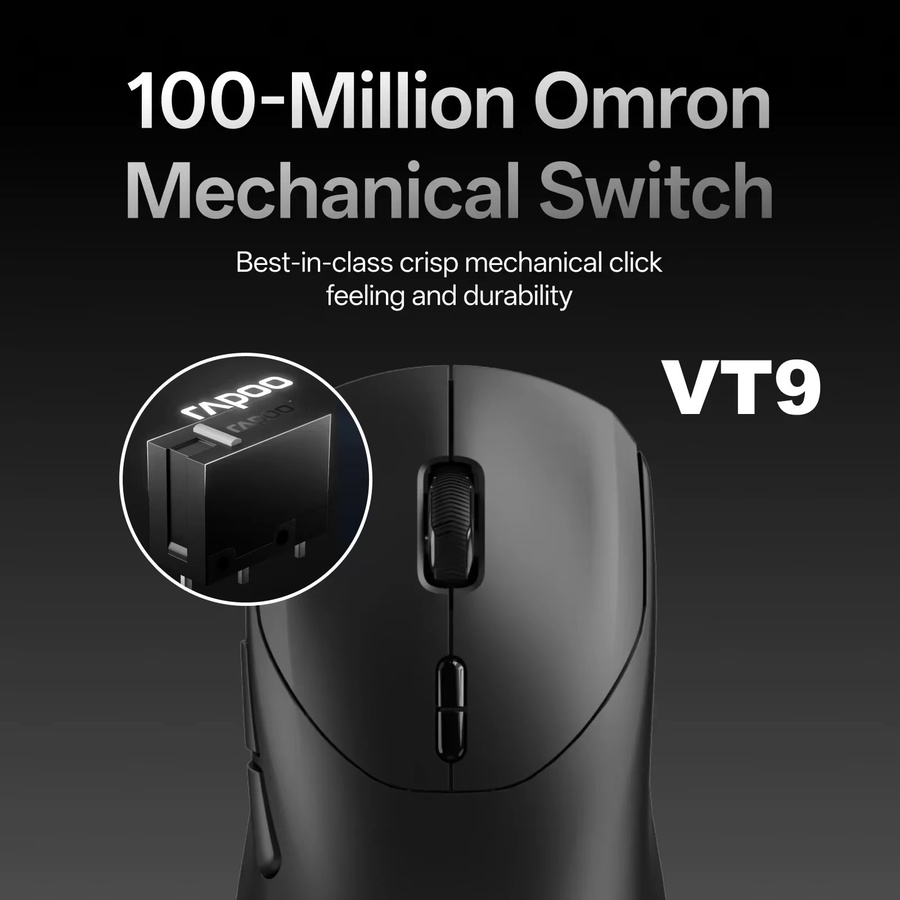 Rapoo VT9 MAX GEN-2 Ergonomische kabellose Gaming-Maus für PC in Schwarz oder Weiß - Bild 3