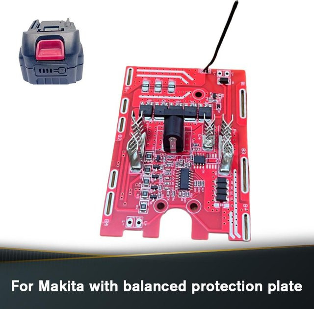 Makita Balance-Schutzplatine für 5Mos 3 in Rot, 21 V mit Temperaturregelung und Schutz-Display-Platte - Bild 1