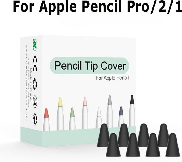 8er Set Silikon Nib Abdeckungen für Apple Pencil Pro, 2. Generation und USB-C Modelle in Multicolor - Bild 1