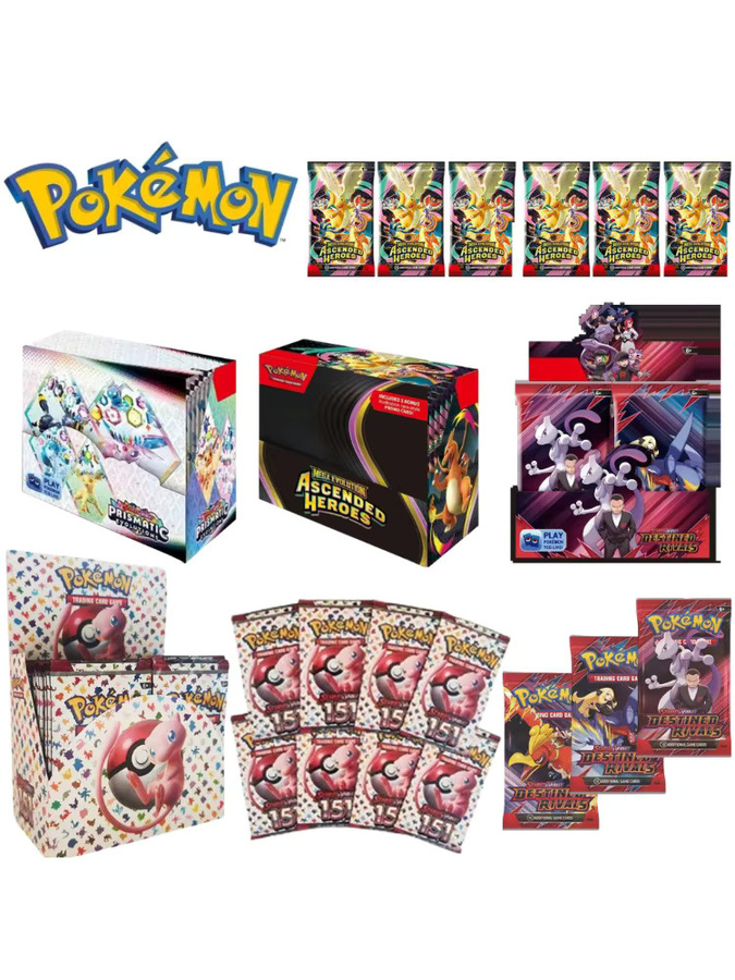 Pokémon Glurak-Karte Destined Rivals Prismatic Evolutions Stellar Crown 151 Ultra Prism Booster Kampf-Geschenkset, ab 6 Jahren - Bild 4