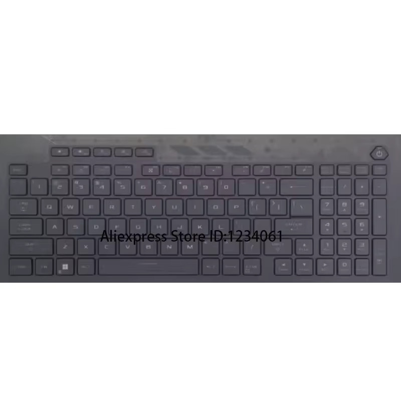 Ersatz-Tastenkappe für ASUS ROG Strix G814 G814J G814JV G814JI G834 G834JY G834J Laptop-Tastatur in Schwarz inklusive Schlüssel und Clips - Bild 2