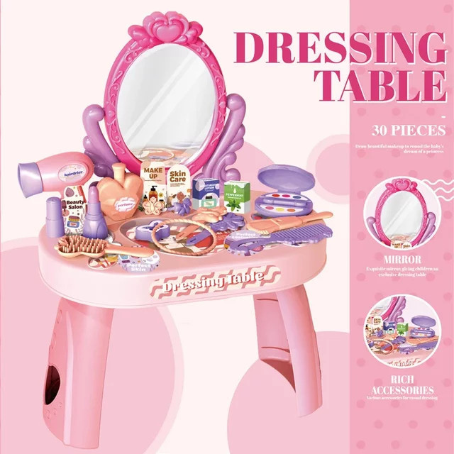 CONUSEA Schminktisch Pretend Play Make-Up Set, Spielzeug für Mädchen - Bild 1