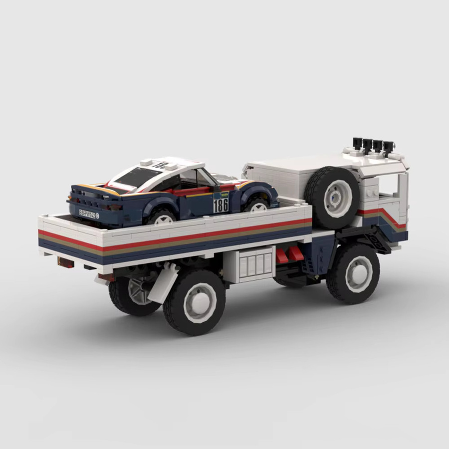 Pola Deer DIY Rally Racing MOC 1984, Hochmobilitäts-Offroad-Truck 959, Montagemodell - Bild 3
