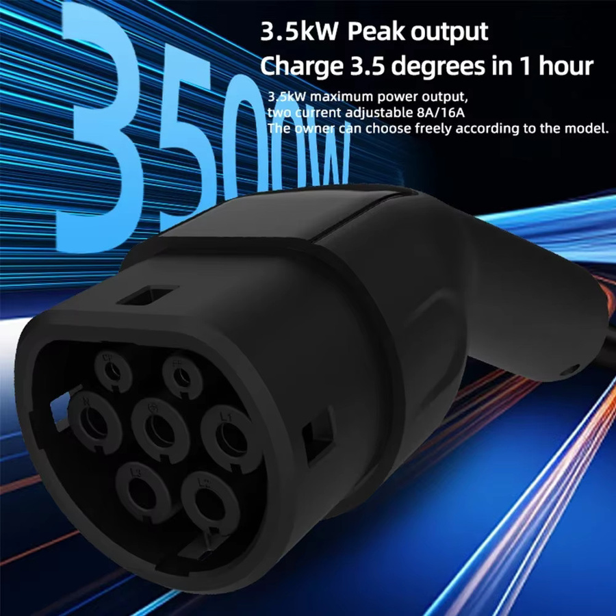 ROMADA Tragbares Elektroauto Ladegerät 3,5 kW mit 20m Typ2 IEC62196 Kabel in Schwarz - Bild 4