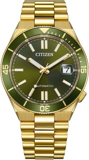 Citizen Armbanduhr Automatik, Edelstahl, Grün, 40 mm, Herren - Bild 1