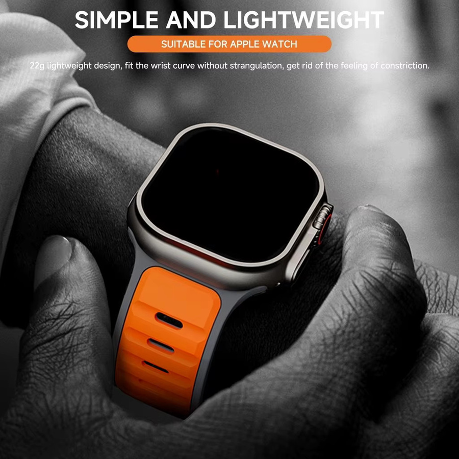 FancyWrist Schutzset für Apple Watch mit Hartschalen-Cover und Silikon-Sportarmband für iWatch Modelle 38mm bis 46mm - Bild 2