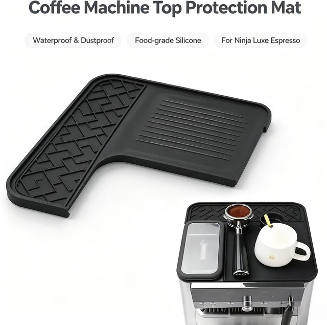 Ninja Luxe Espresso Schutzmatte aus Silikon in Grau, wasserdichte und staubfreie Unterlage für deine Kaffeemaschine - Bild 1